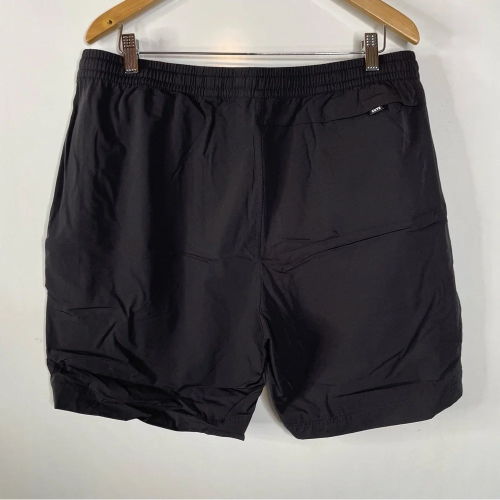 Cuts Men’s Drawstring‎ Waist Black Shorts Size Xxlarge